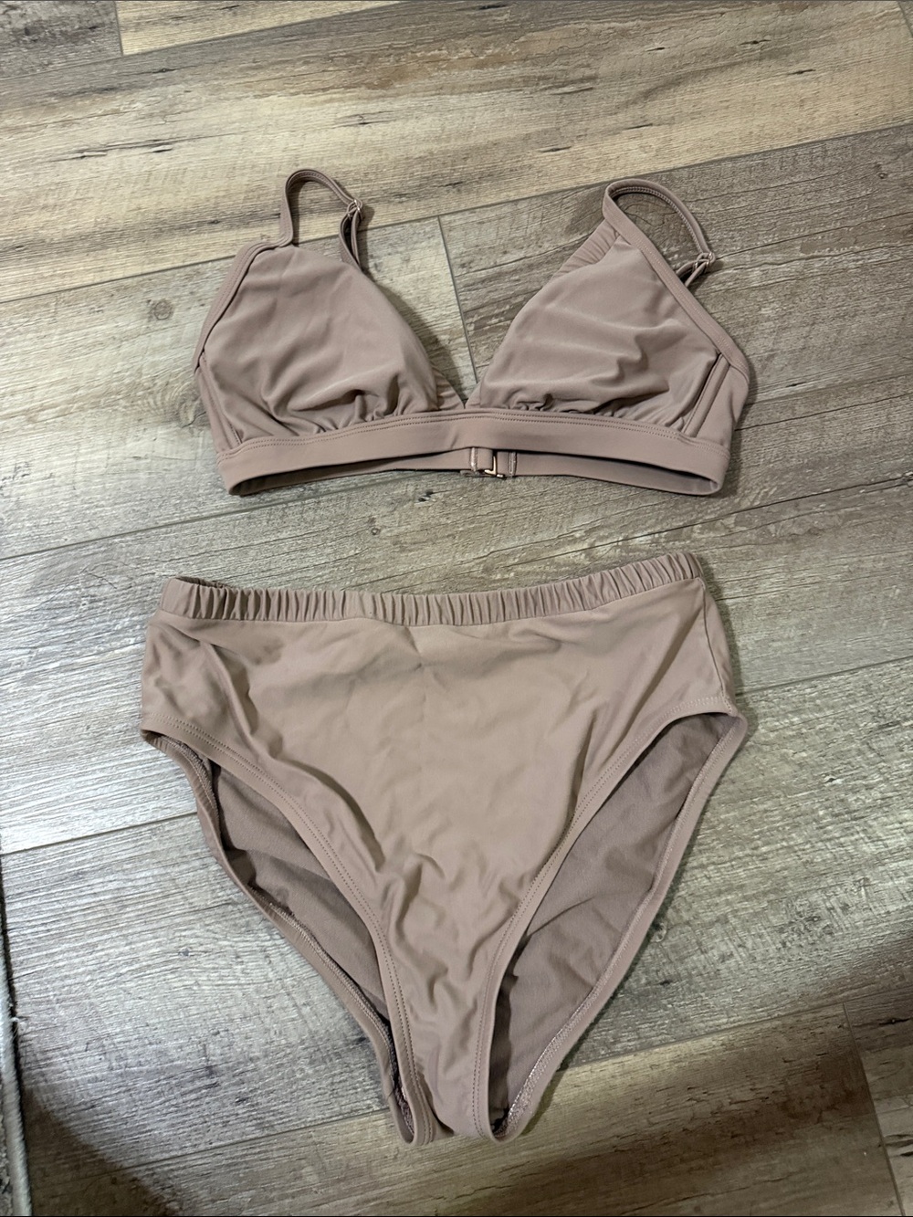 Kona Sol Mauve High-Waist Bikini Set